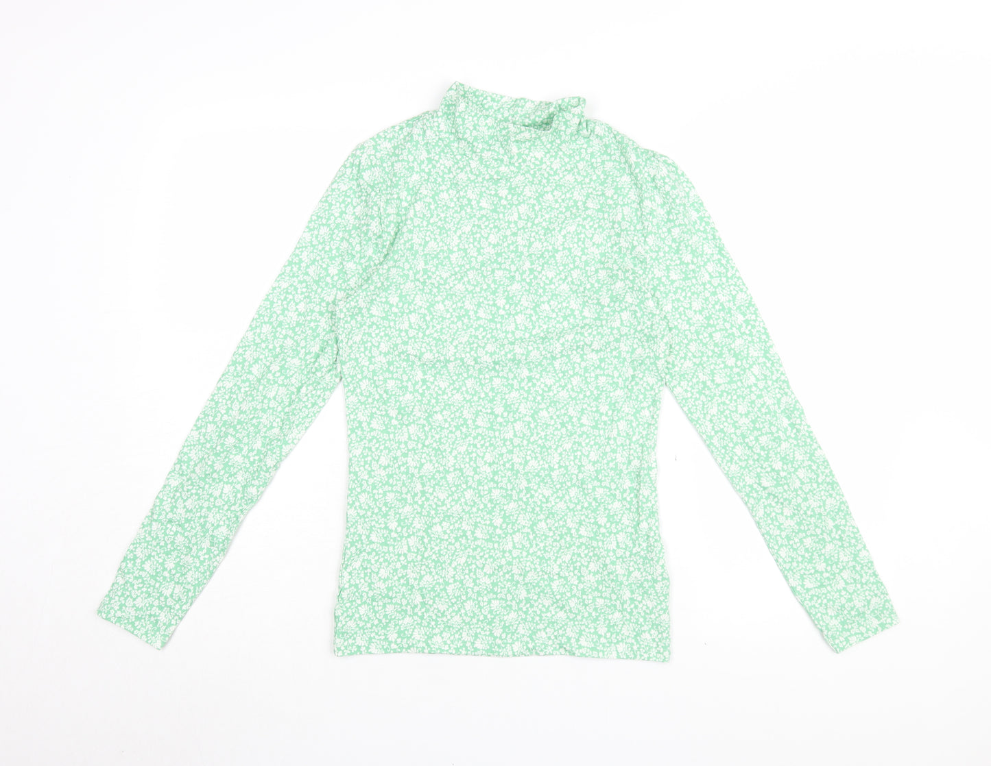 Marks and Spencer Women's Green Floral Blouse 10