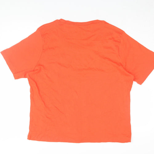 Simply Be Women's Orange Basic Cotton T-Shirt Size 24/26