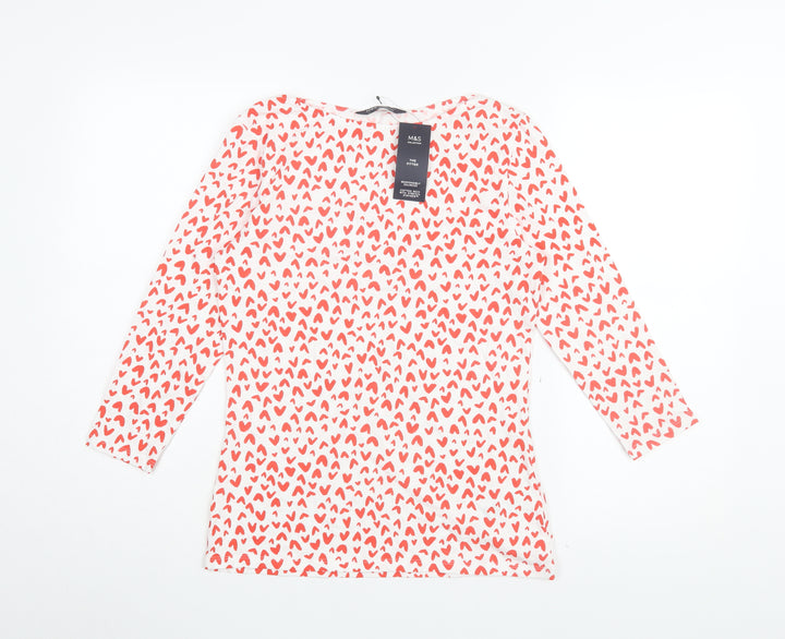 Marks and Spencer Women's Pink 3/4 Sleeve Blouse
