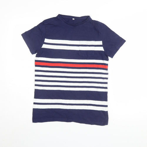 Marks and Spencer Boys Multicoloured Striped T-Shirt 12-13 Years