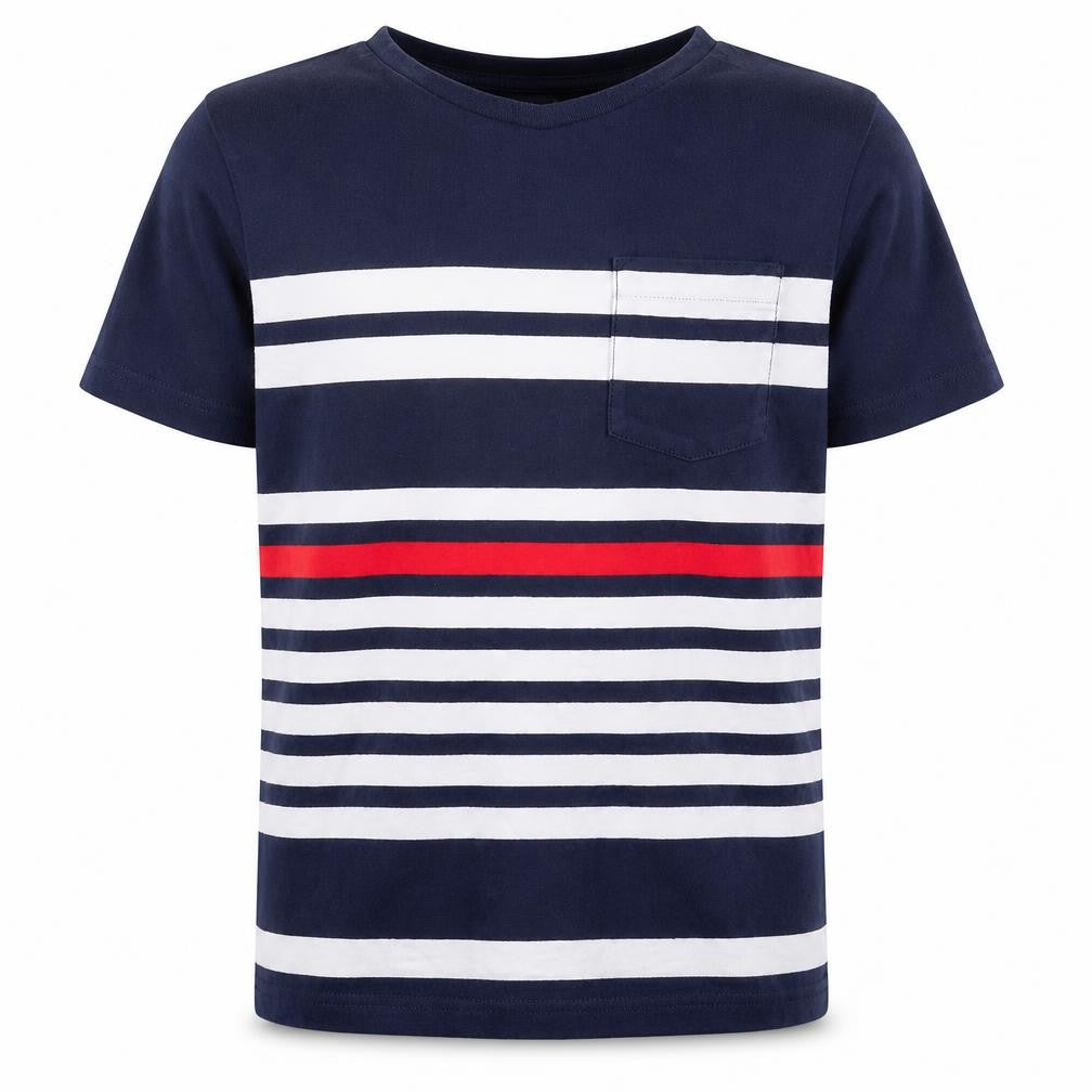 Marks and Spencer Boys Multicoloured Striped T-Shirt 12-13 Years