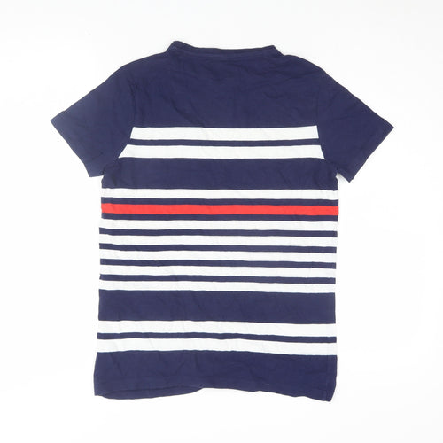 Marks and Spencer Boys Multicoloured Striped T-Shirt 12-13 Years