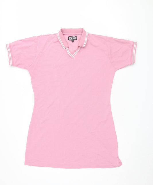 Sport Women's Pink Polo Top Size 14 Short Sleeve