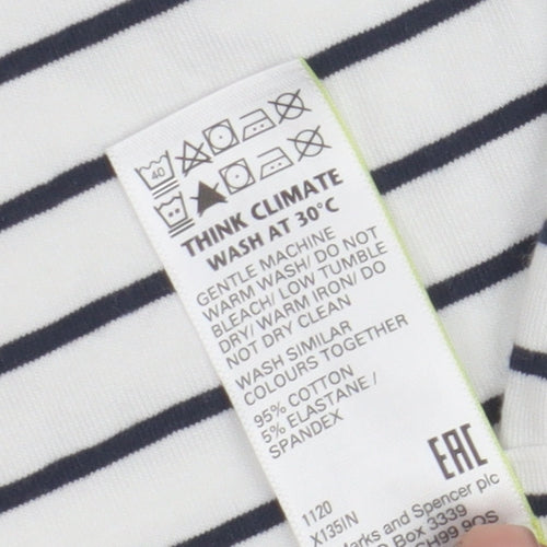 Marks and Spencer Women’s White Striped Camisole Tank
