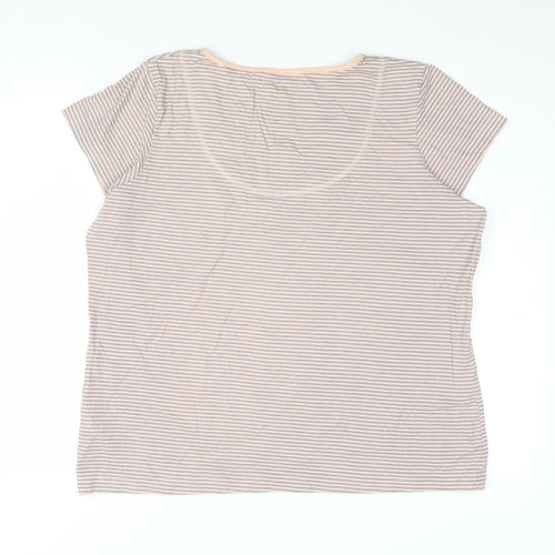 Marks and Spencer Women’s Striped Top UK 16-18 Multicoloured