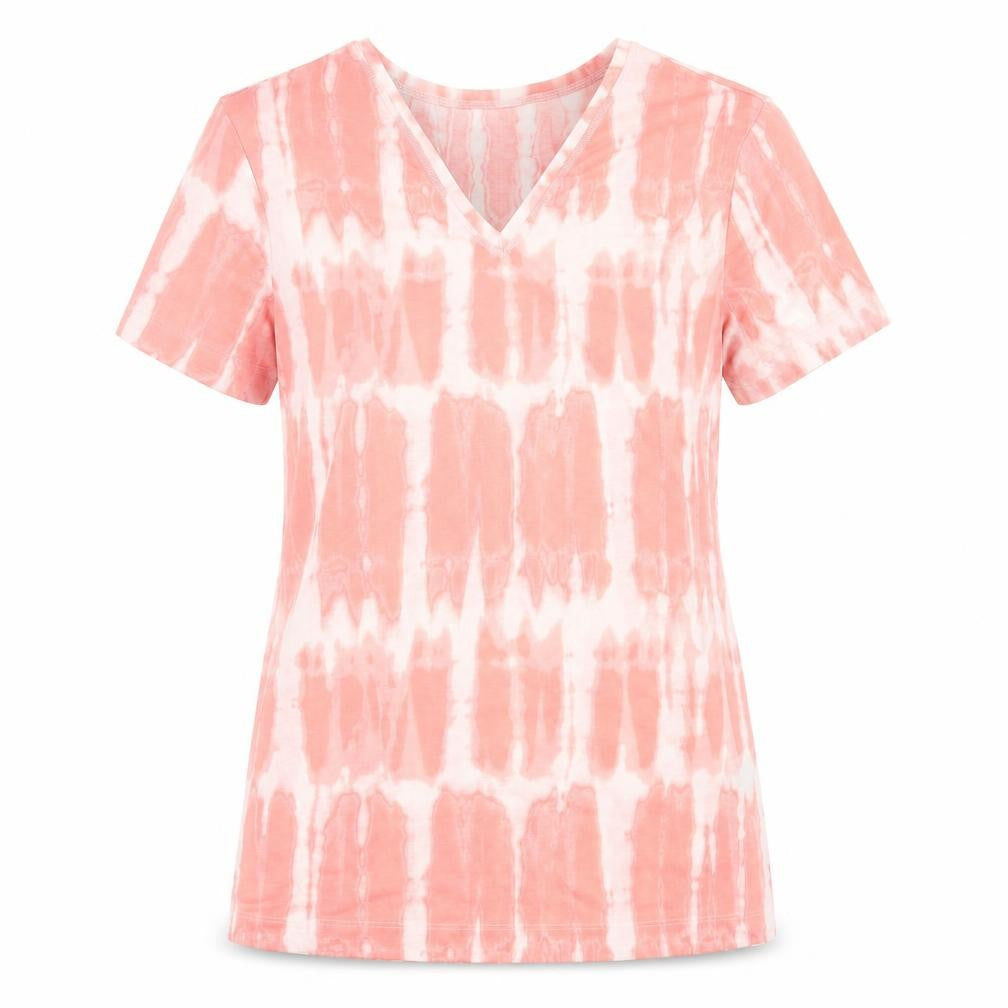 Marks and Spencer Women's Pink V-Neck T-Shirt Size 8