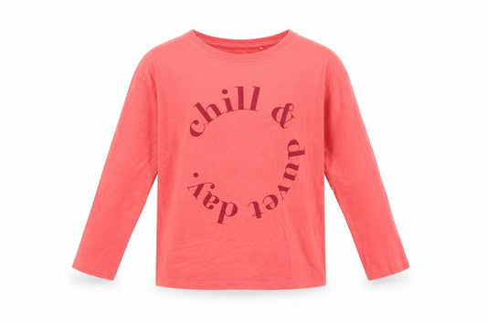 Front view of Next girls’ red graphic long sleeve t-shirt 9-10 yrs