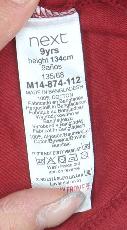 Next Boys Red Graphic Long Sleeve T-Shirt, 9 Years