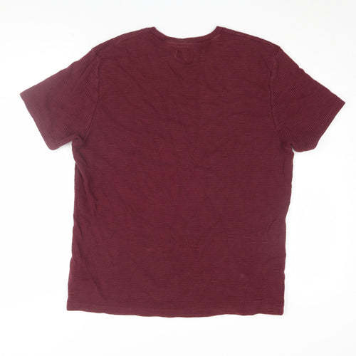 Topman Men's Red Crew Neck T-Shirt L Short Sleeve