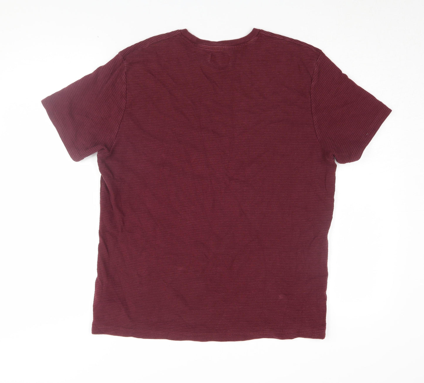 Topman Men's Red Crew Neck T-Shirt L Short Sleeve