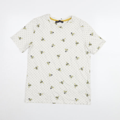 Marks and Spencer Women's White Bee Print T-Shirt Size 6