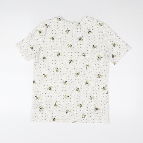 Marks and Spencer Women's White Bee Print T-Shirt Size 6