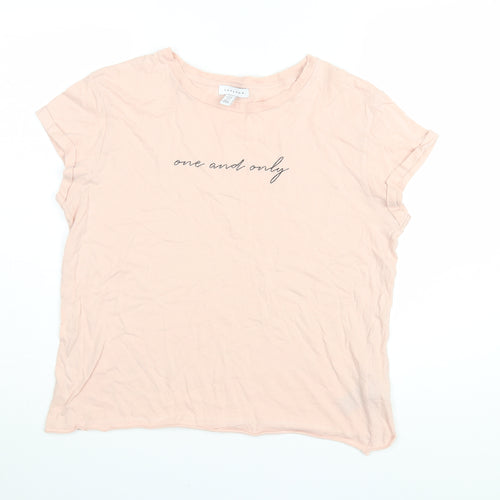 Topshop Women’s Petite Pink Casual T-Shirt Size 12