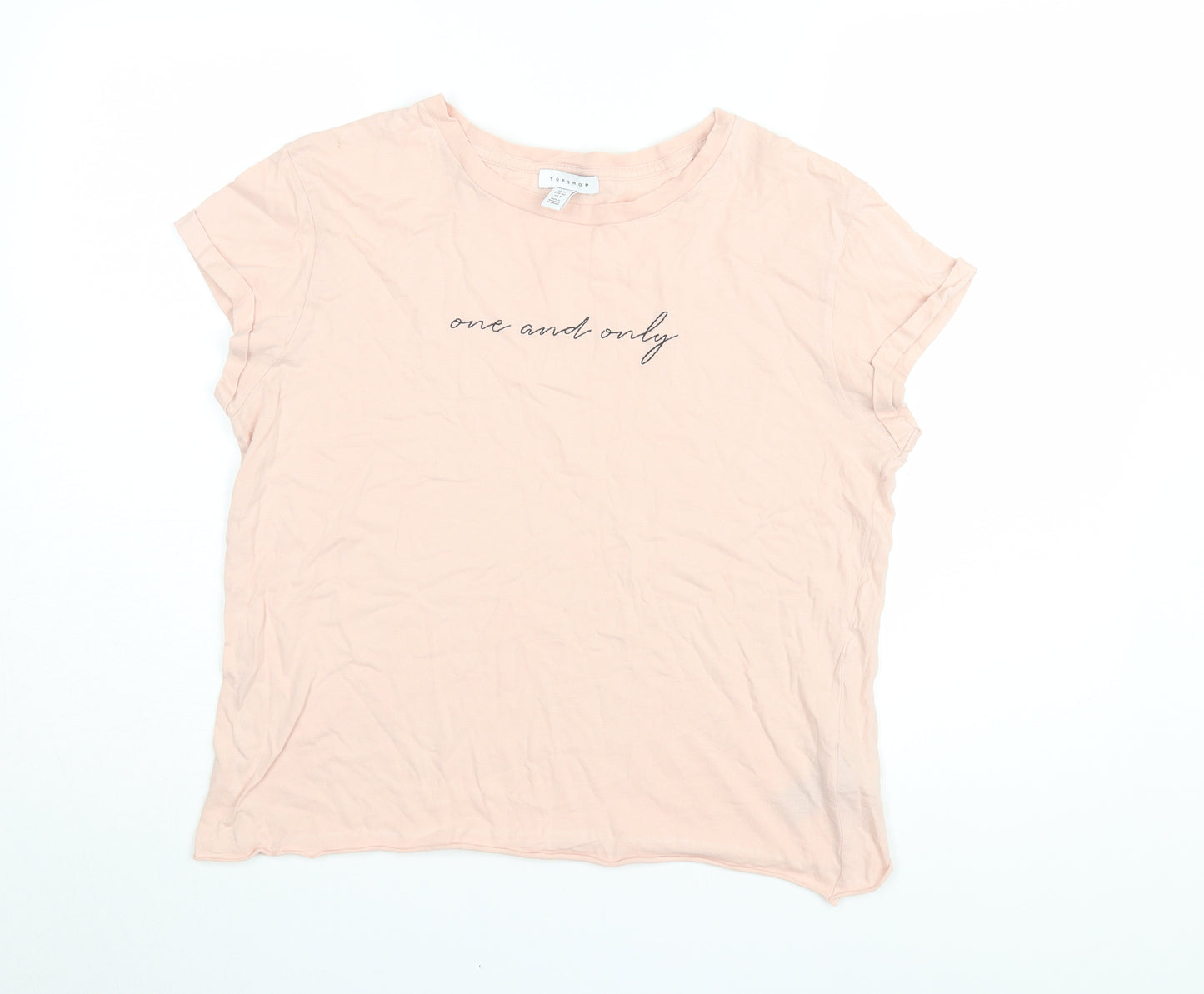 Topshop Women’s Petite Pink Casual T-Shirt Size 12