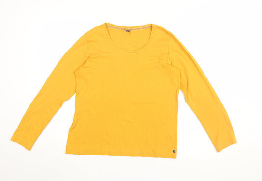 Cecil Women's Yellow Long Sleeve Basic T-Shirt