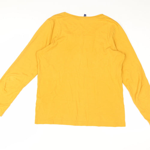 Cecil Women's Yellow Long Sleeve Basic T-Shirt