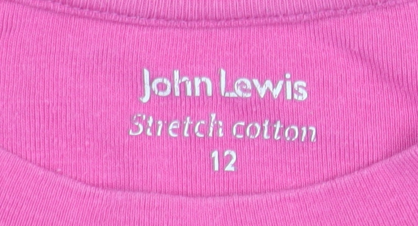 John Lewis Women's Pink Long Sleeve T-Shirt Size 12