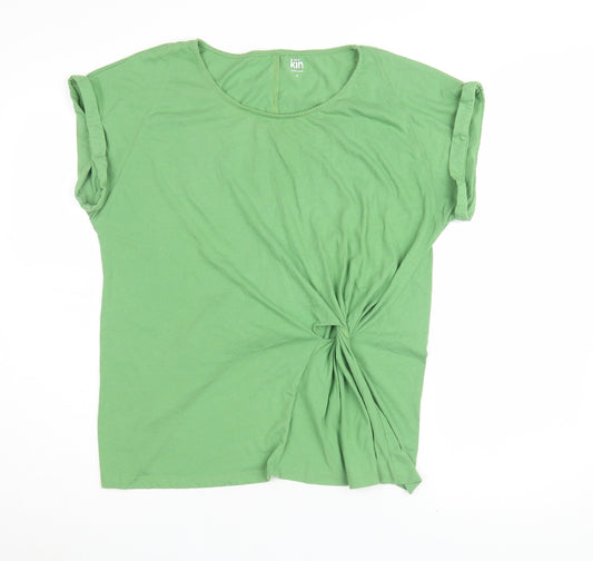 John Lewis Women's Green T-Shirt Size 16 Relaxed Fit Casual