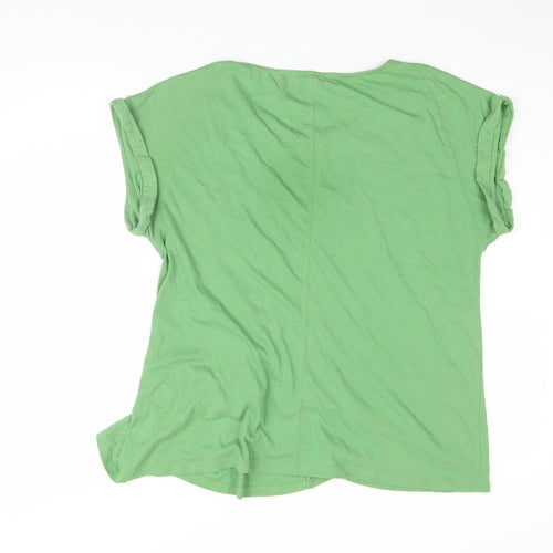 John Lewis Women's Green T-Shirt Size 16 Relaxed Fit Casual