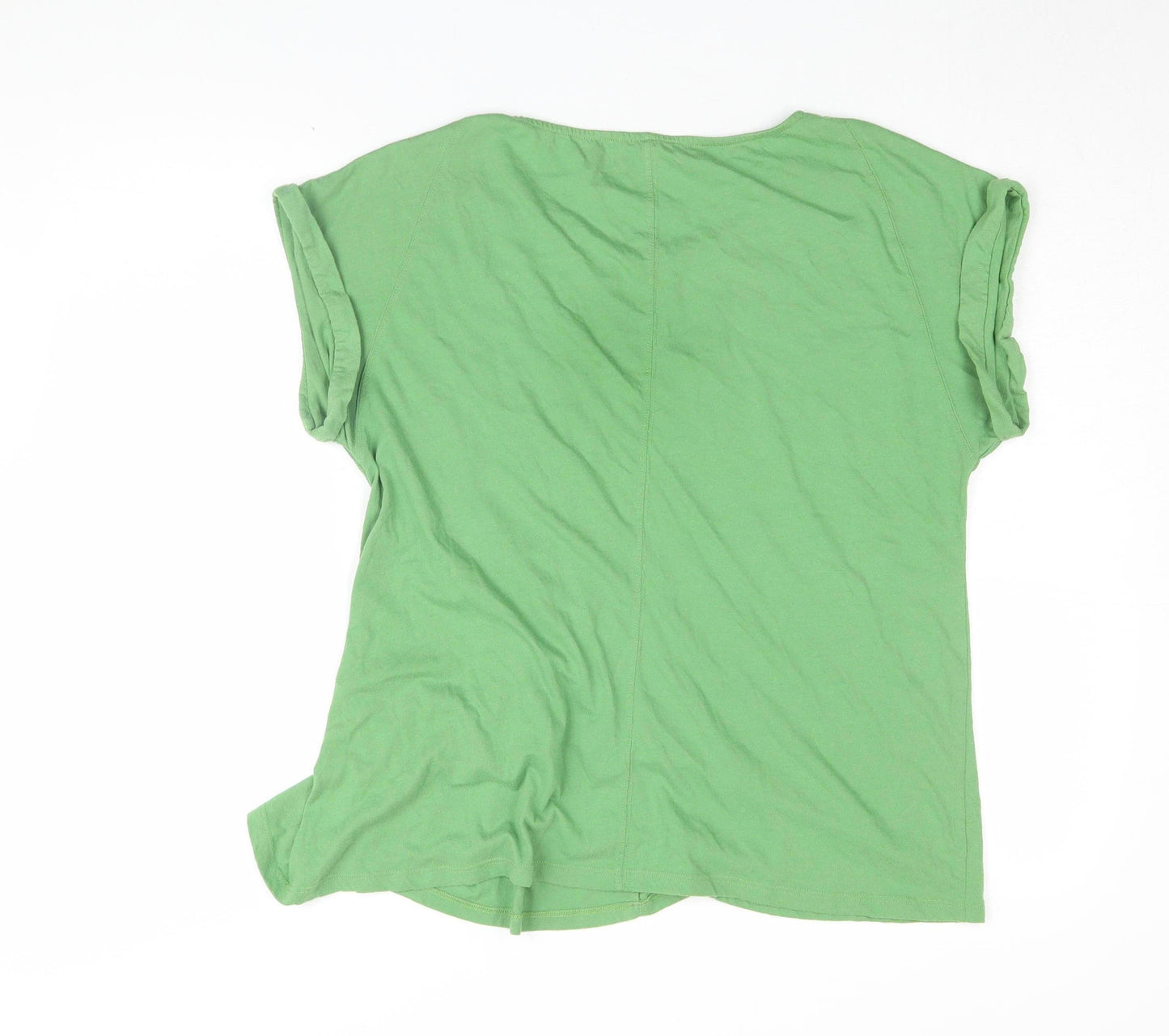 John Lewis Women's Green T-Shirt Size 16 Relaxed Fit Casual