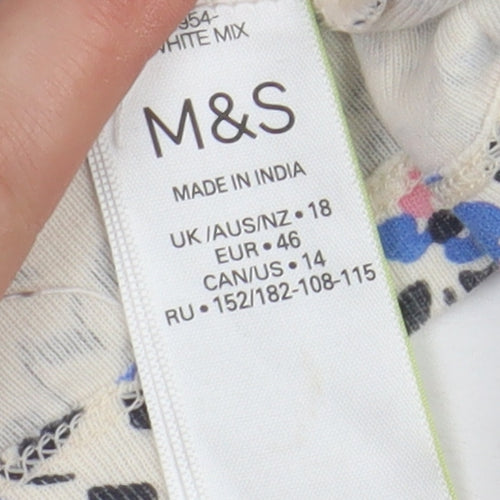 Marks and Spencer Women's Floral T-Shirt Size 18