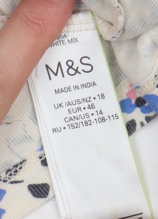 Marks and Spencer Women's Floral T-Shirt Size 18