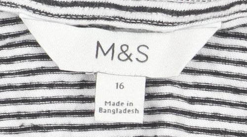 Marks and Spencer Women's Striped T-Shirt, Size 16