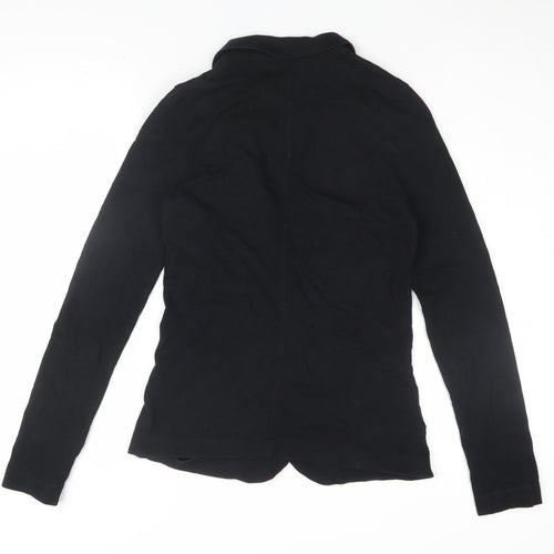 Miss Selfridge Black Cotton Blazer Women Size 8