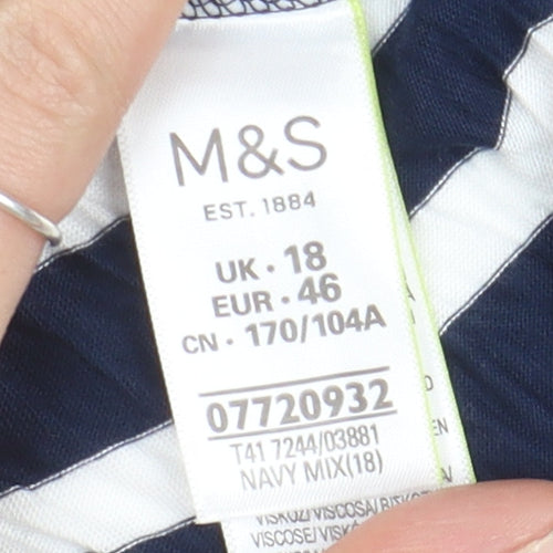 Marks and Spencer Women's Stripe T-Shirt, Size 18