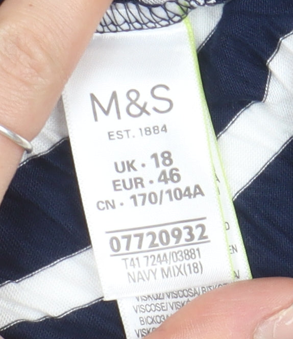 Marks and Spencer Women's Stripe T-Shirt, Size 18