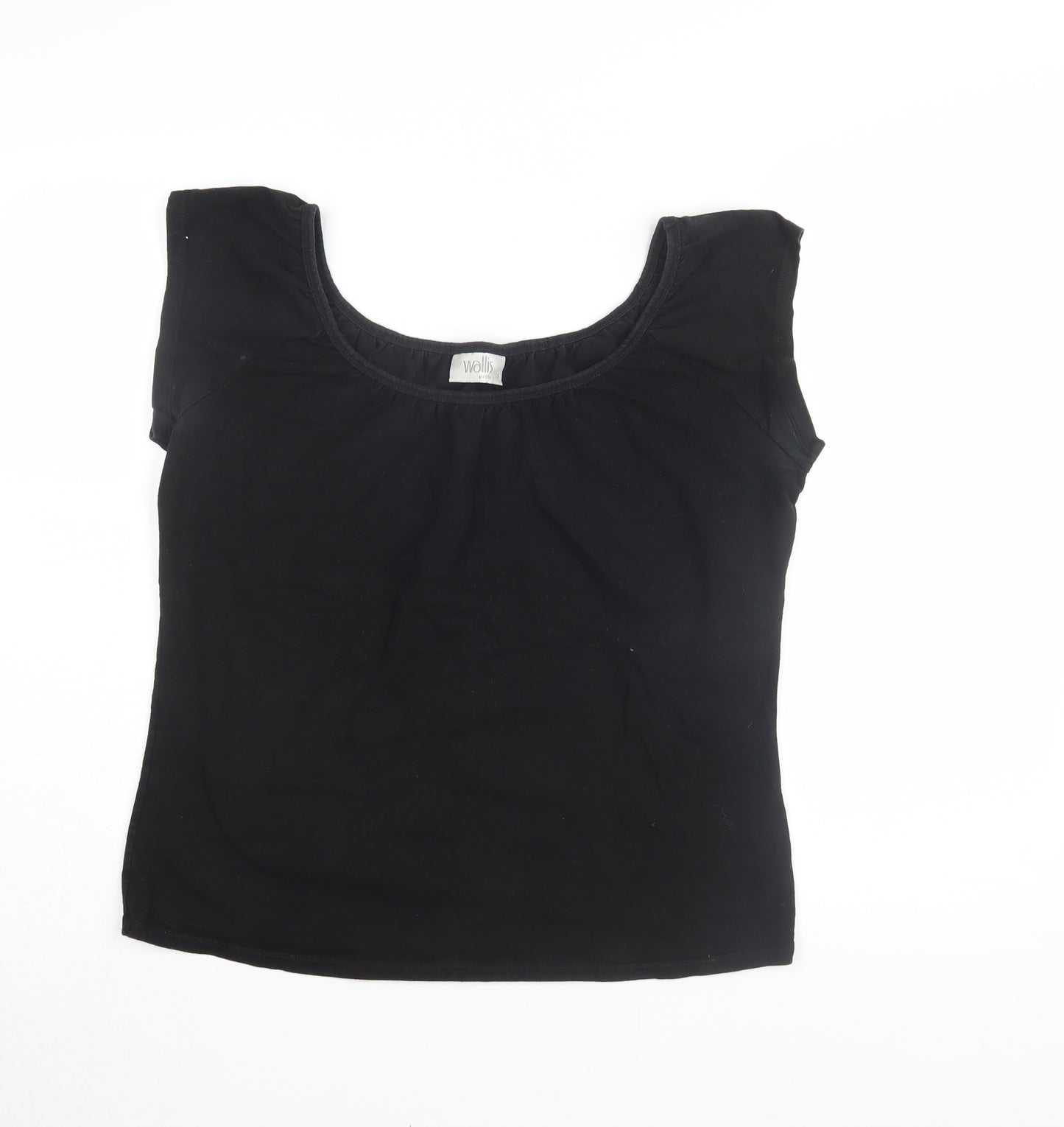 Wallis Women's Black Basic Sleeveless T-Shirt Size 18