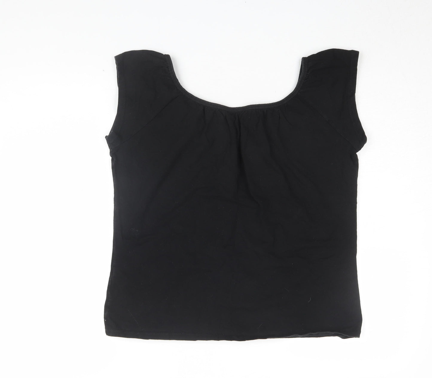 Wallis Women's Black Basic Sleeveless T-Shirt Size 18