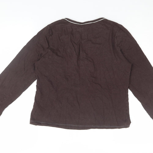 Marks & Spencer Women's Brown Christmas Pyjama Top 12