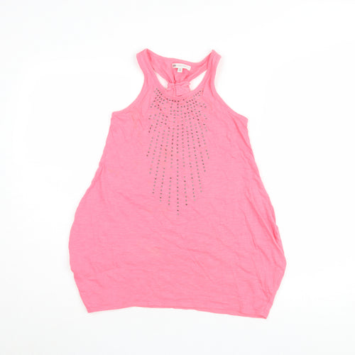 Marks and Spencer Girls Pink Sleeveless Tank Top 10 Years