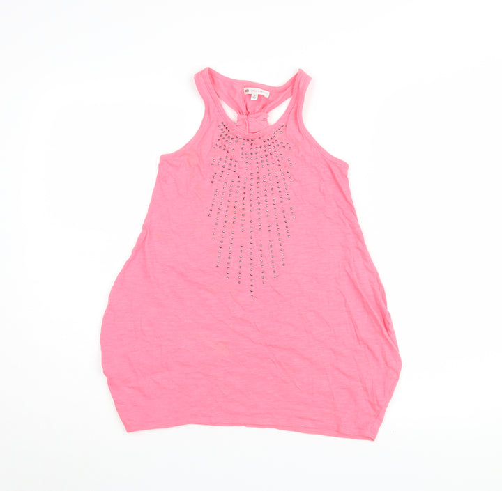 Marks and Spencer Girls Pink Sleeveless Tank Top 10 Years
