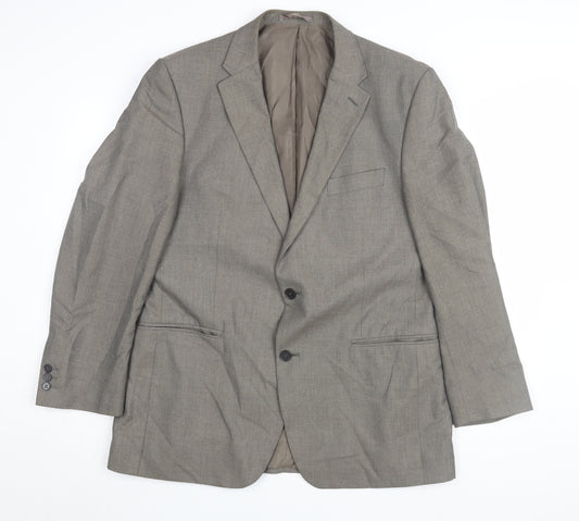 Karl Jackson Men's Grey Blazer, Size 42, Regular Fit