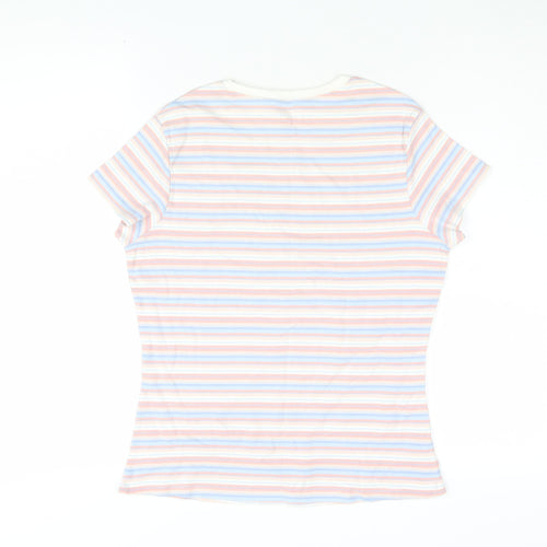 Marks and Spencer Women's Multicoloured Striped T-Shirt, Size 16