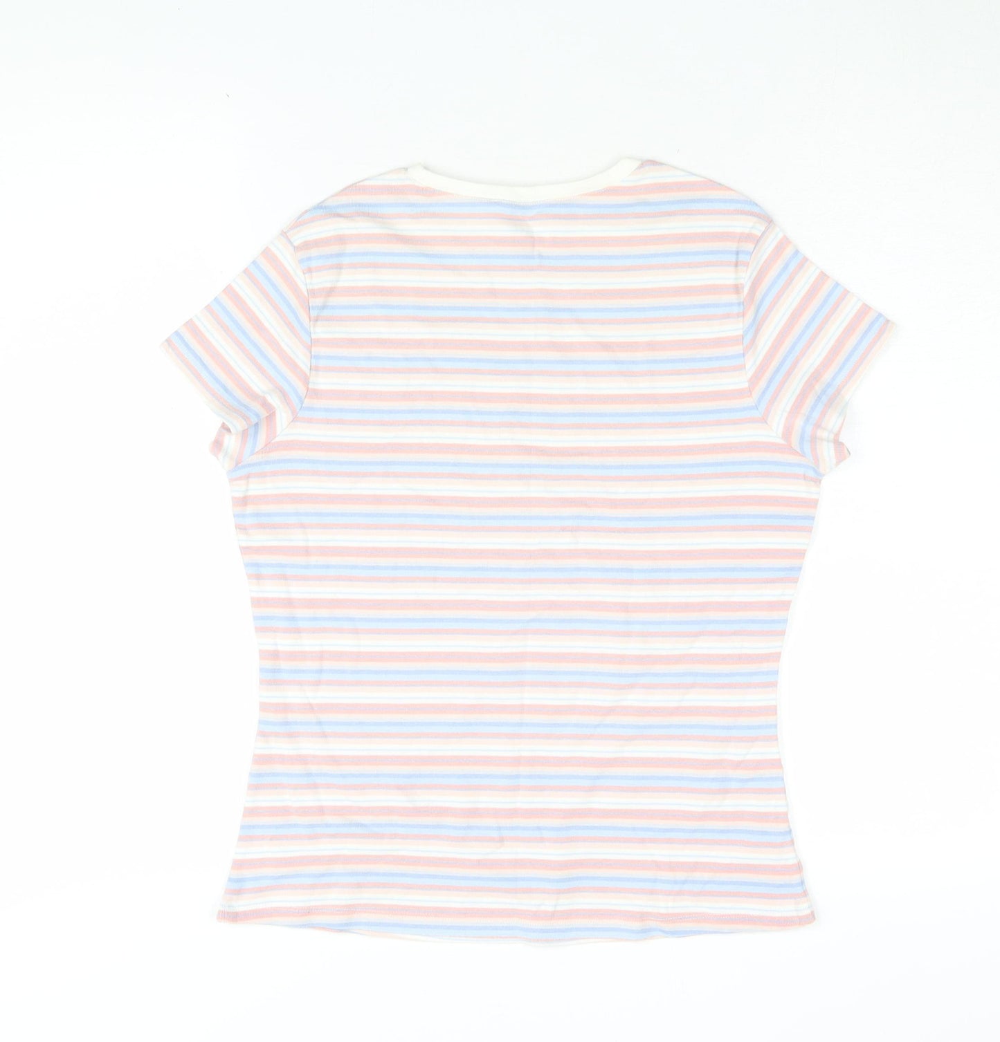 Marks and Spencer Women's Multicoloured Striped T-Shirt, Size 16