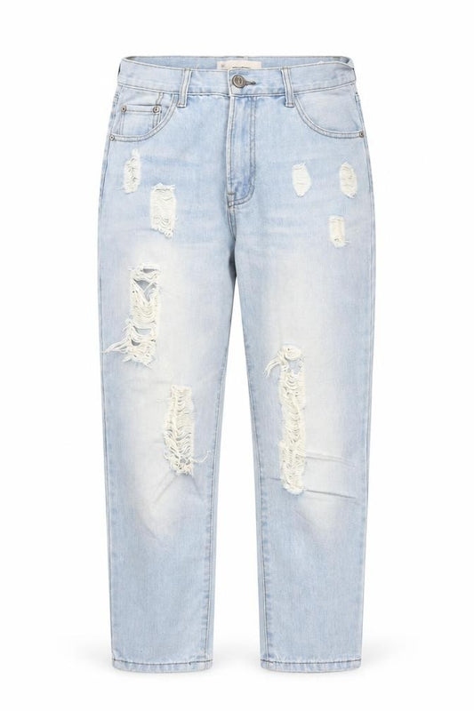 Front view of Glamorous Women’s Light Blue Boyfriend Jeans M