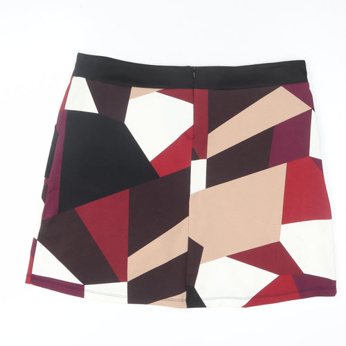 Wallis Women's Multicoloured Geometric Skirt Size 16