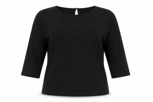 Front view of New Look Women's Black 12 Basic T-Shirt