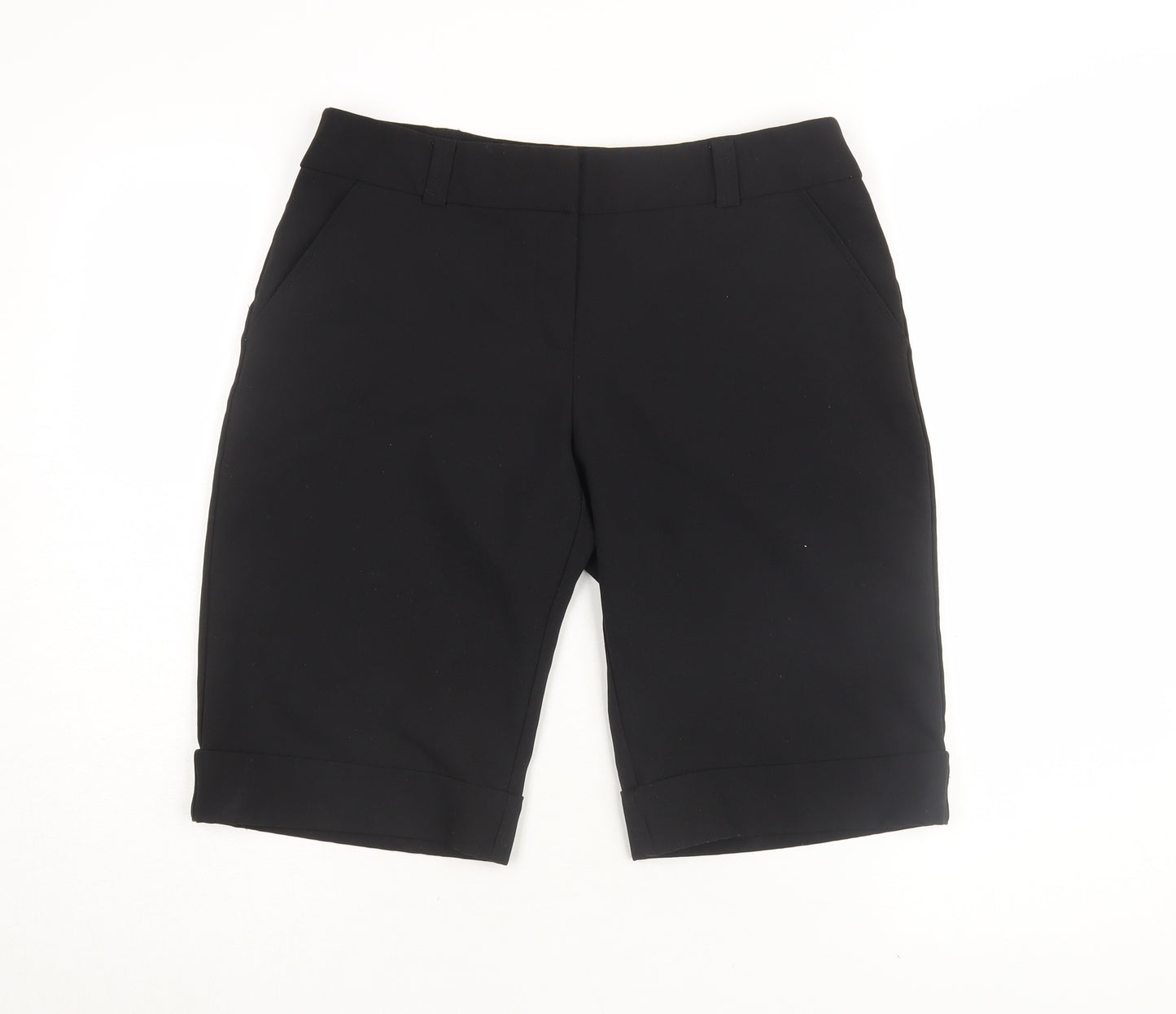 Dorothy Perkins Women's Black Bermuda Shorts 12 Regular
