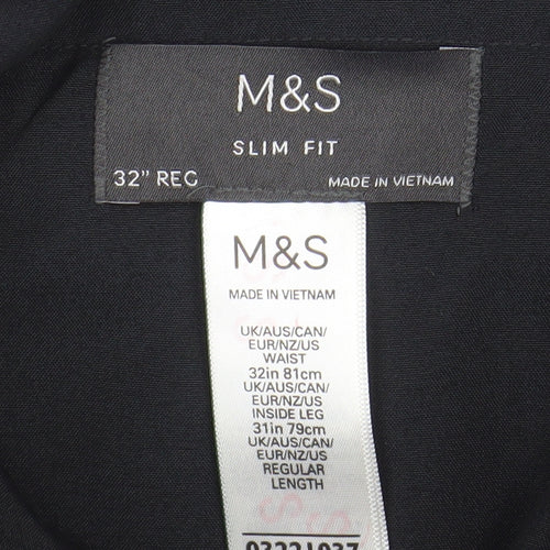 Marks and Spencer Women's Black Slim Chino Trousers