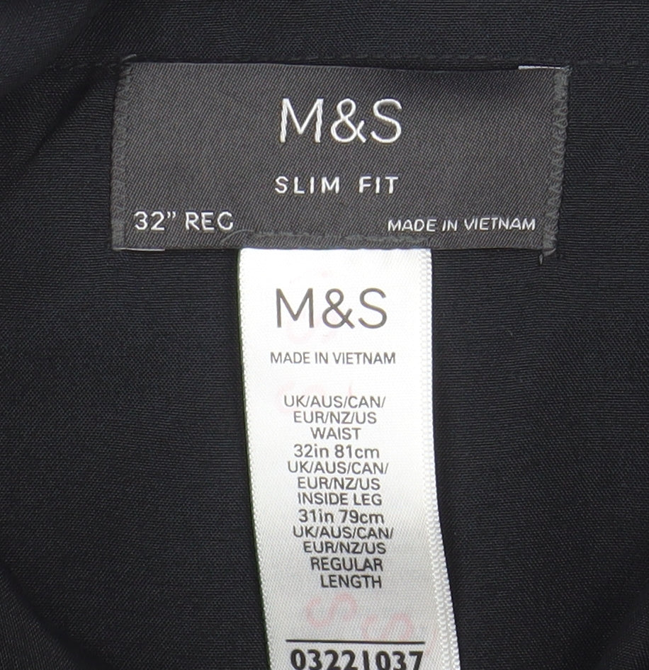 Marks and Spencer Women's Black Slim Chino Trousers
