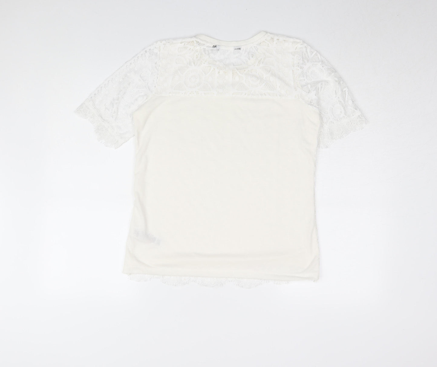 Dorothy Perkins Women's White Lace Blouse Size 12