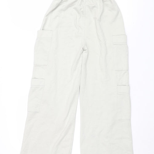 PrettyLittleThing Women's White Cargo Trousers, Size 10