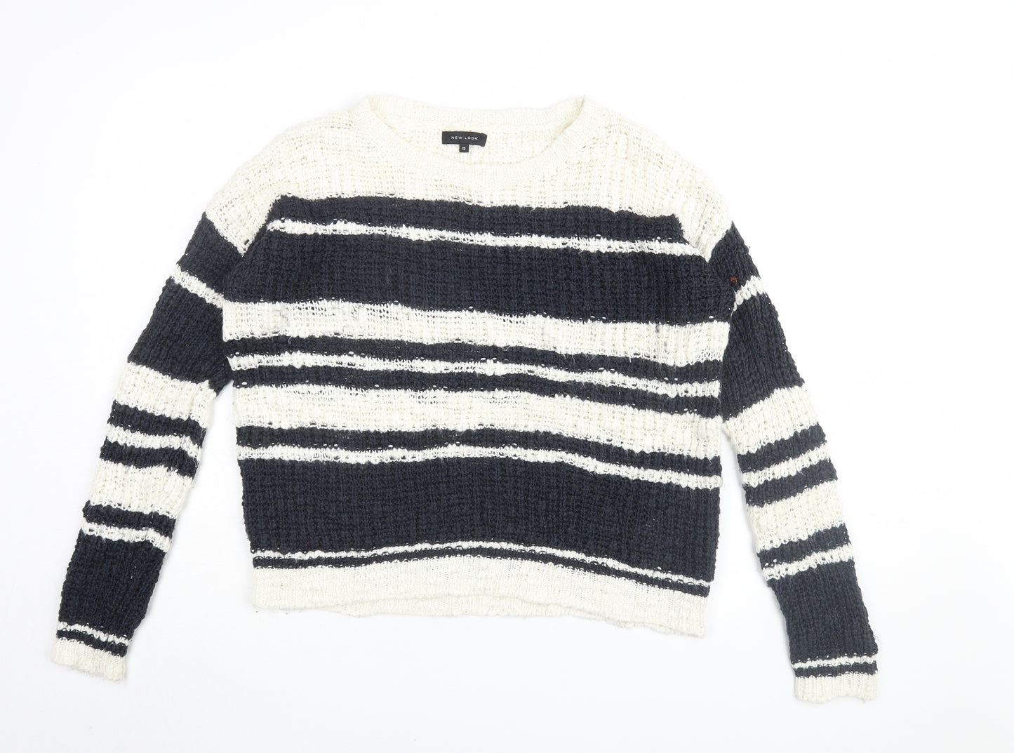 New Look Women's Multicoloured Striped Pullover Jumper