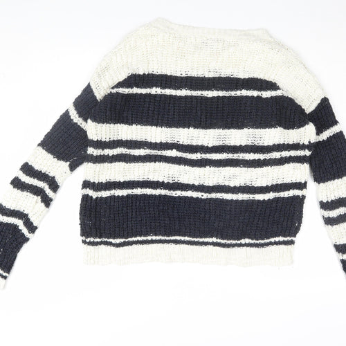 New Look Women's Multicoloured Striped Pullover Jumper