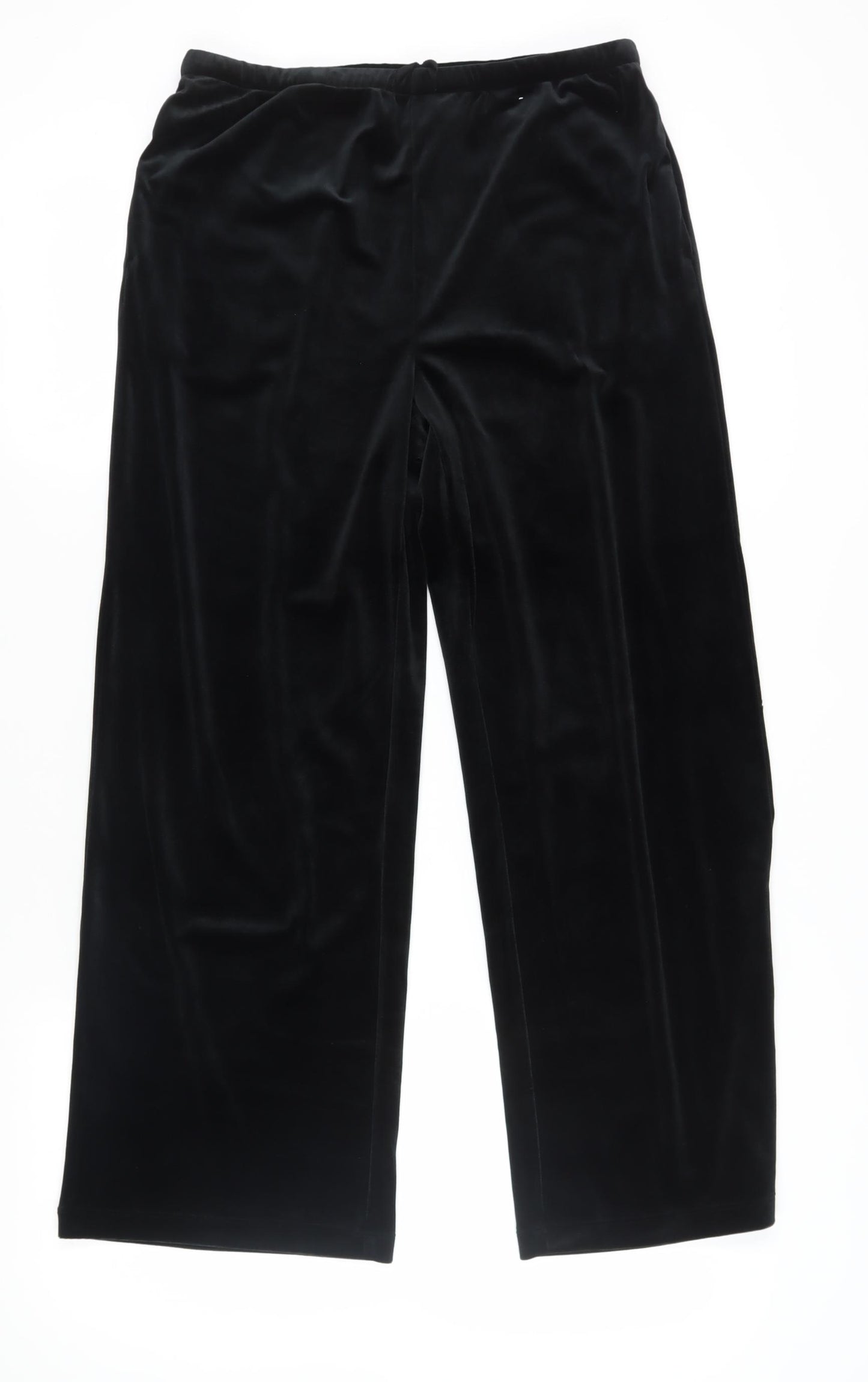 Marks and Spencer Women's Black Velvet Trousers