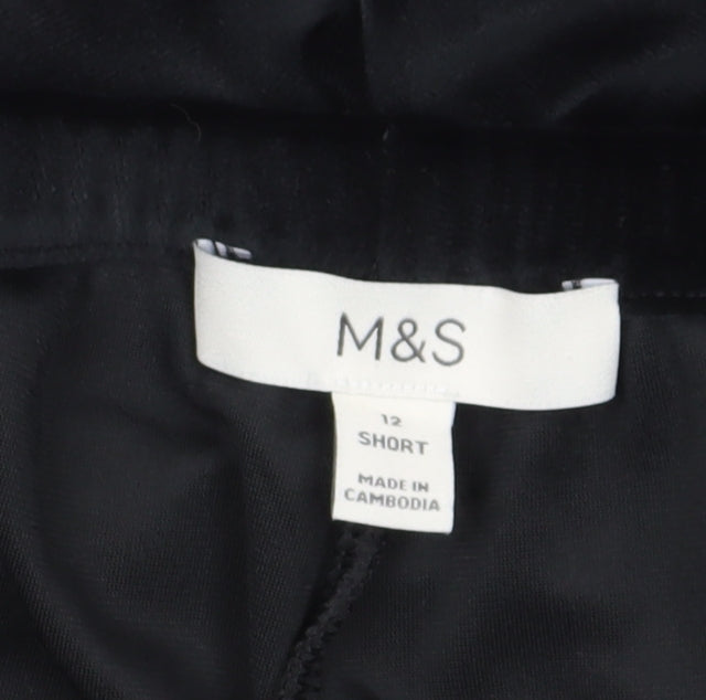 Marks and Spencer Women's Black Velvet Trousers